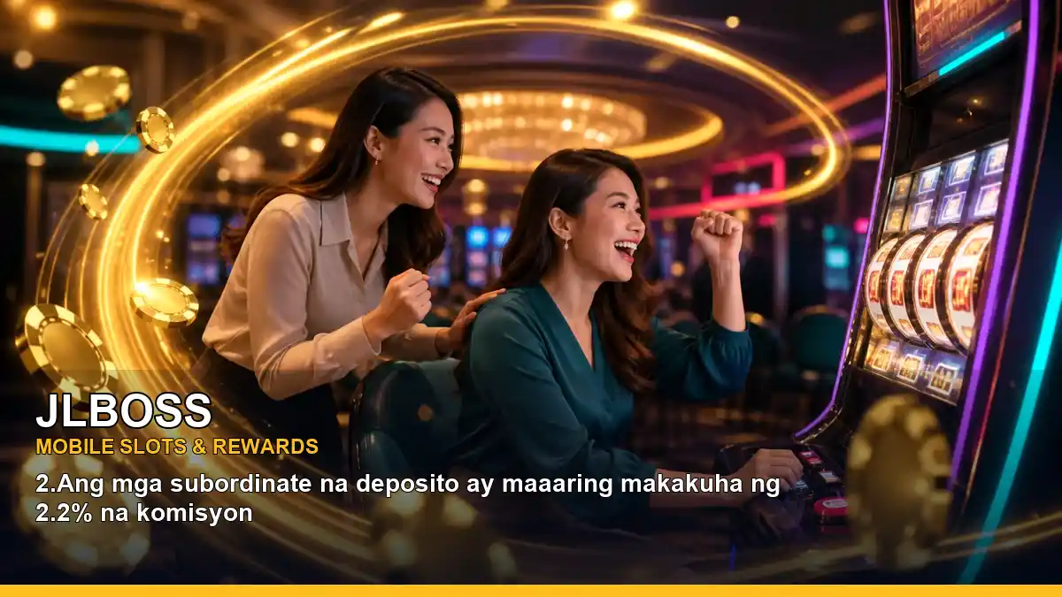 JLBOSS Fortune Gems 2 information page featuring a dynamic casino rewards scene for Philippine players